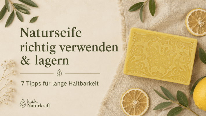 Naturseife richtig verwenden und lagern – 7 Tipps für lange Haltbarkeit - Naturseife richtig verwenden &amp; lagern – 7 Tipps | k.u.k.Naturkraft