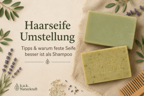 Haarseife – Umstellung, Tipps und warum feste Seife besser ist als Shampoo - Haarseife – Umstellung, Tipps &amp; warum sie besser ist als Shampoo | k.u.k.Naturkraft